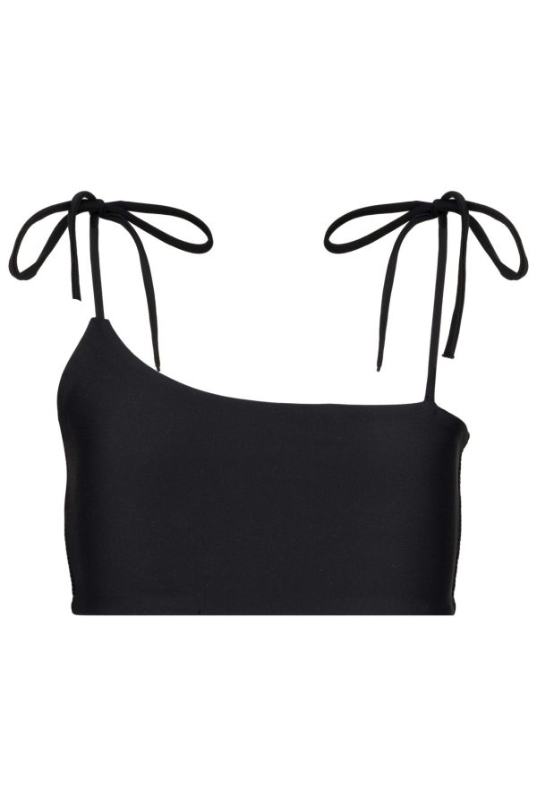 Asymmetrical - góra stroju kąpielowego dla dziewczynki Black