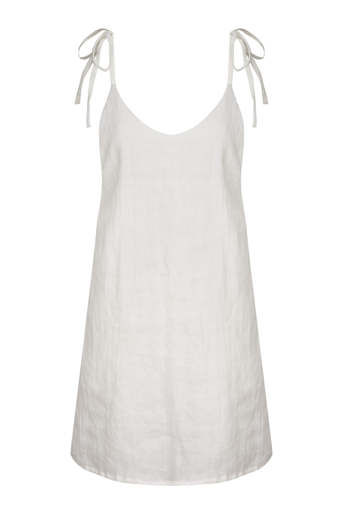 LINEN MINIMAL DRESS - COCONUT