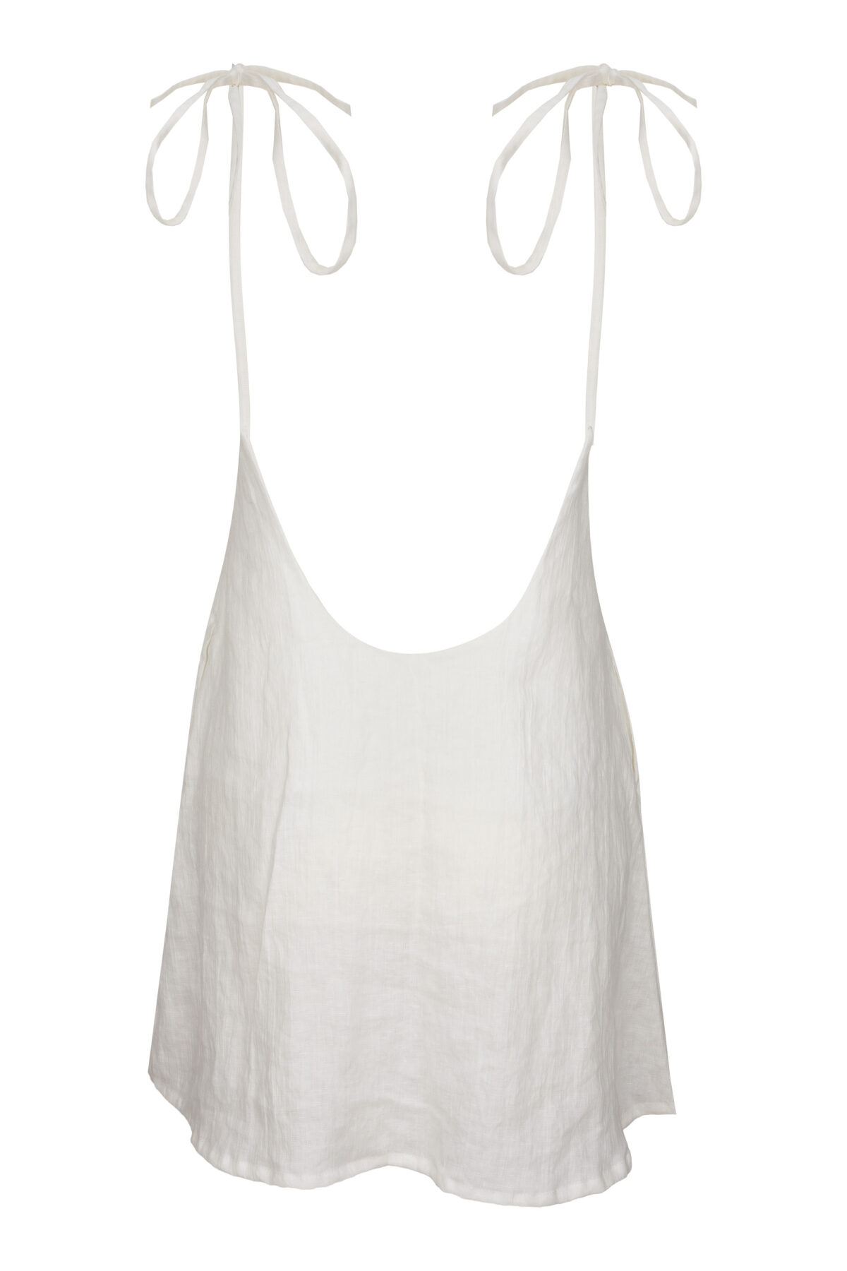 LINEN MINIMAL DRESS - COCONUT - obrazek 2