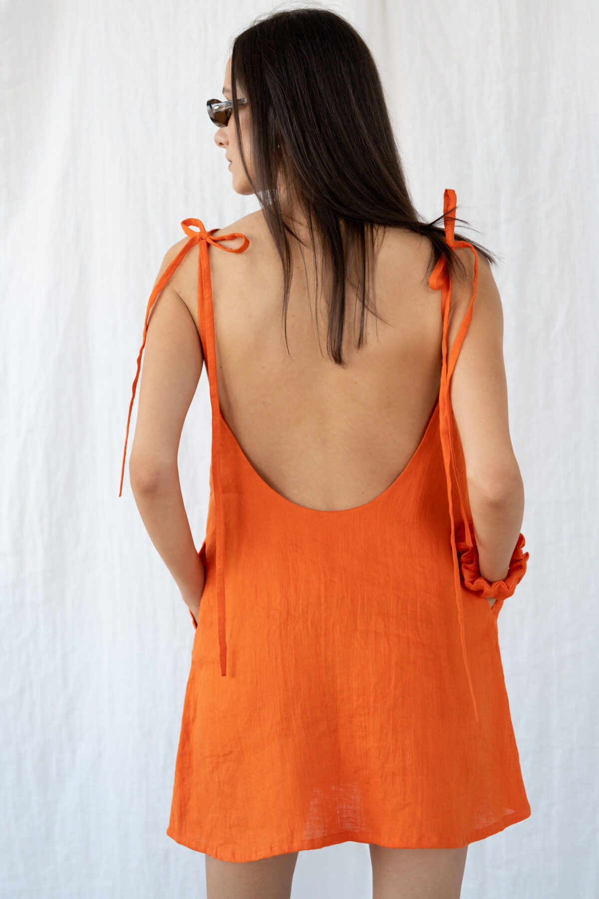 LINEN MINIMAL DRESS - JOY - obrazek 4