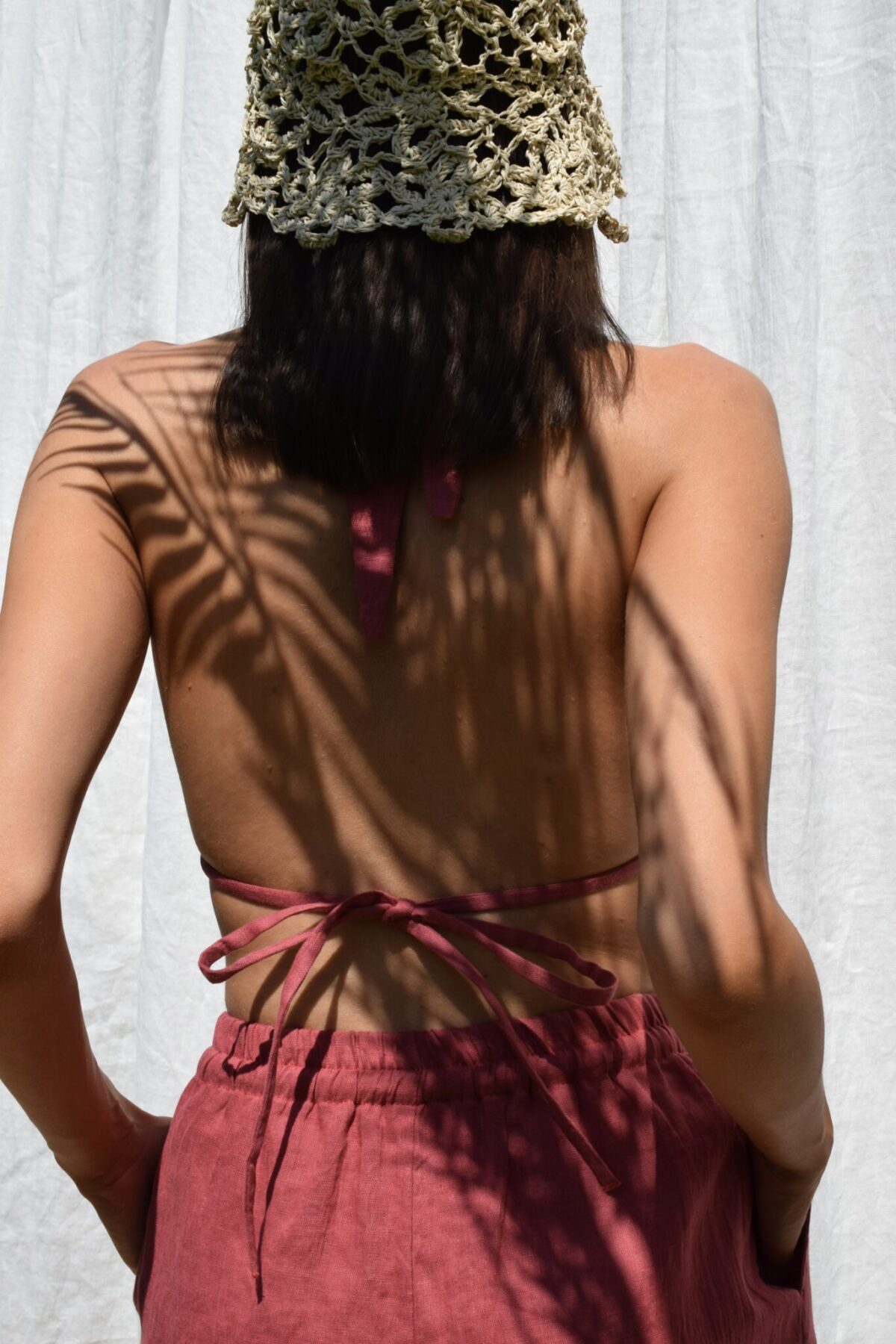 LINEN WRAP TOP 3IN1 - GUAVA - obrazek 7