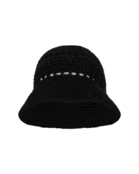 BAWELNIANY LNIANY KAPELUSZ CZARNY