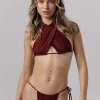 Asymmetrical - dol stroju kapielowego Burgundy