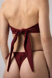 Asymmetrical - dol stroju kapielowego Burgundy