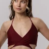 Cross Body - gora stroju kapielowego Burgundy