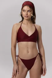 Cross Body - gora stroju kapielowego Burgundy