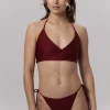 Cross Body - gora stroju kapielowego Burgundy