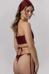 Cross Body - gora stroju kapielowego Burgundy