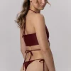 Cross Body - gora stroju kapielowego Burgundy