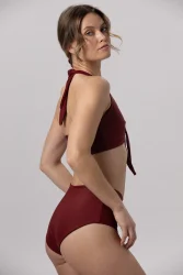 High Waist - dol stroju kapielowego Burgundy