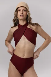 Simple - dol stroju kapielowego Burgundy