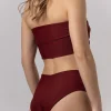 Simple - dol stroju kapielowego Burgundy