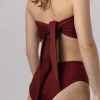 Simple - dol stroju kapielowego Burgundy