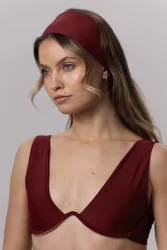 Wave - gora stroju kapielowego Burgundy