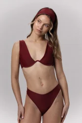 Wave - gora stroju kapielowego Burgundy