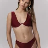 Wave - gora stroju kapielowego Burgundy