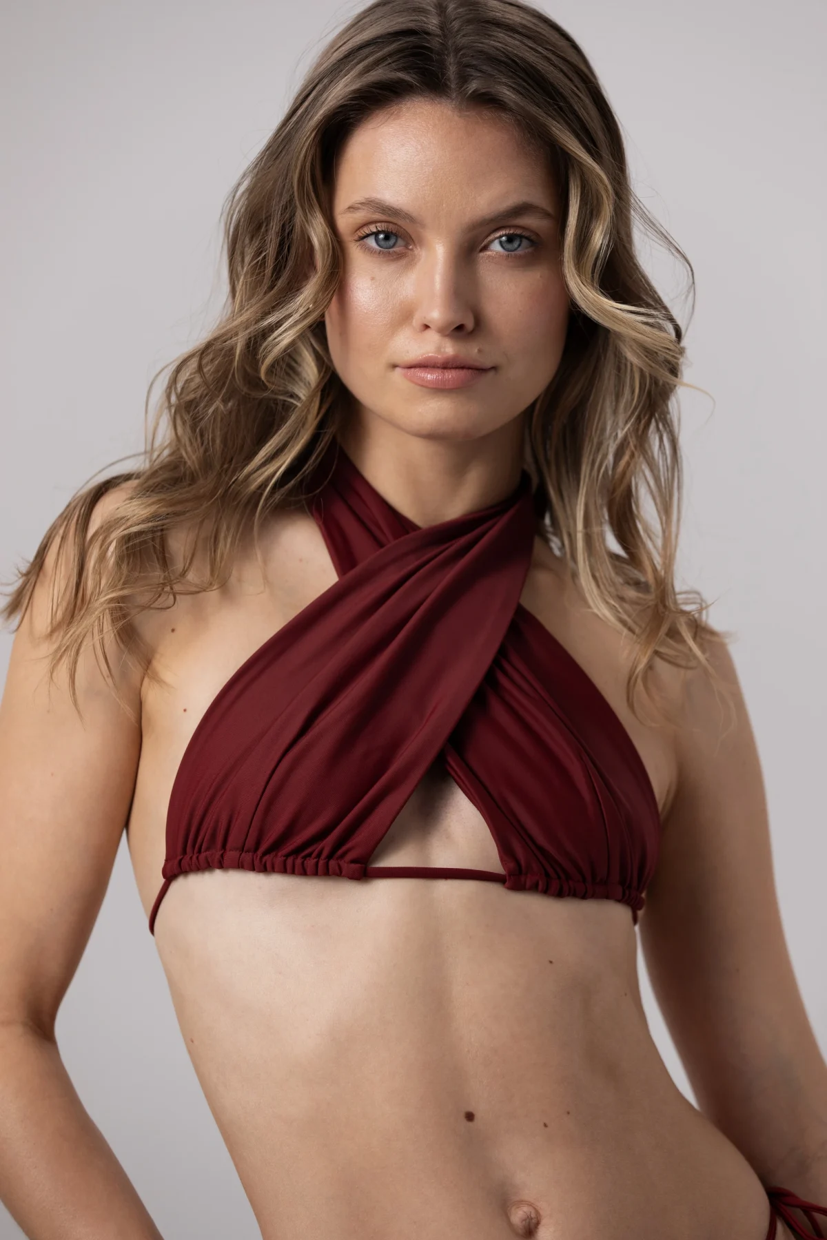 Wrap - gora stroju kapielowego Burgundy