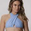 Wrap - gora stroju kapielowego Sky Blue