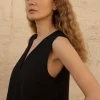 Lniana sukienka Midi V Harmony - Black