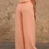 Lniane spodnie Essence - Peachy Rose
