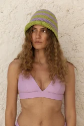 Kapelusz Bucket - Lavender & Lime